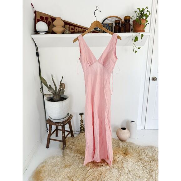 VRG GRL Pink Linnen Dress Size XSmall - Picture 1 of 7